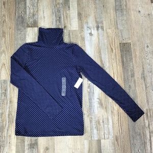 NWT Gap Small Polka Dot Blue Turtleneck
